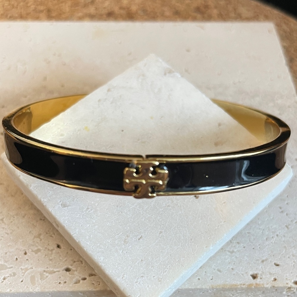 Tory Burch Chic Black and Gold Women's Bangle Watch
